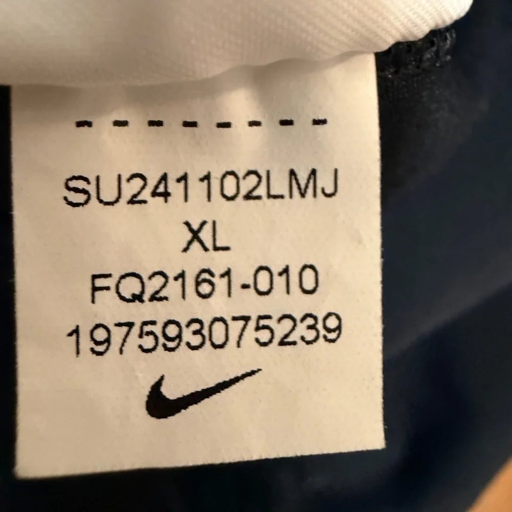 Nike One Dri-FIT Short Bodysuit Black Contrast Stitch Athletic Romper XL Sporty